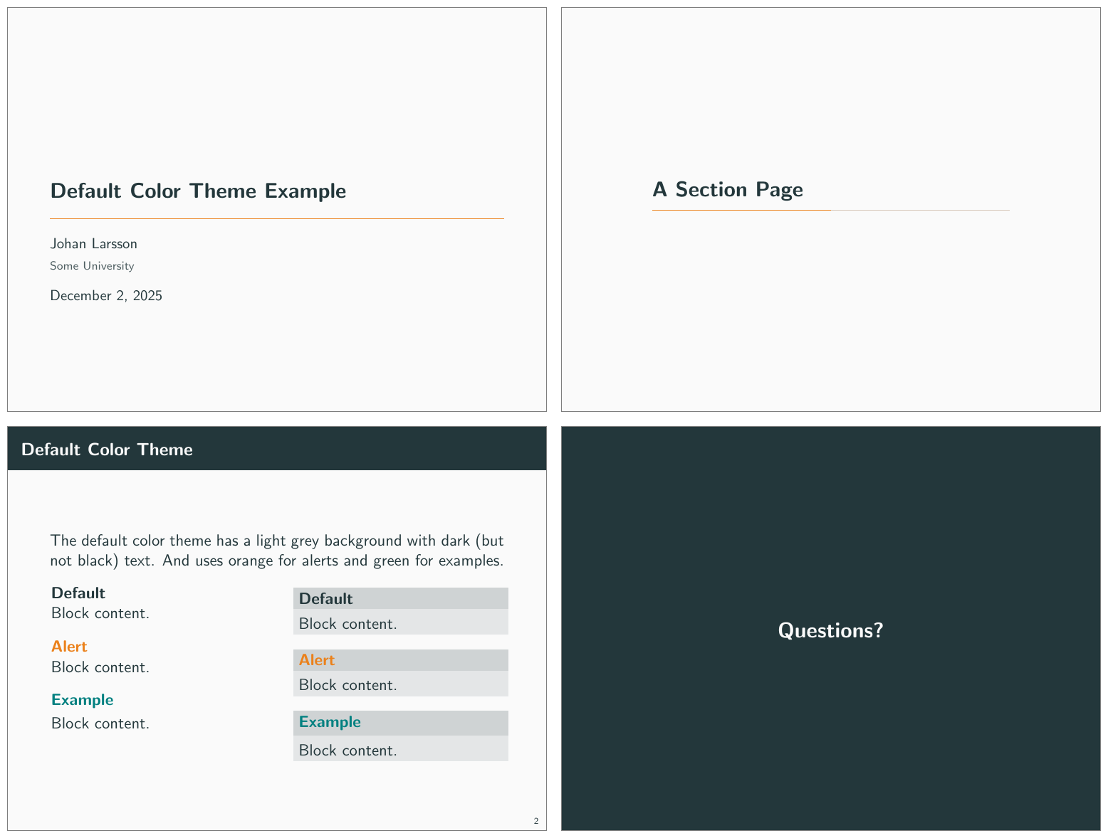 Example of the default Moloch color theme.