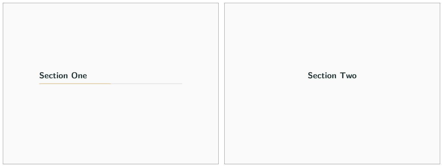 Example of the sectionpage options.